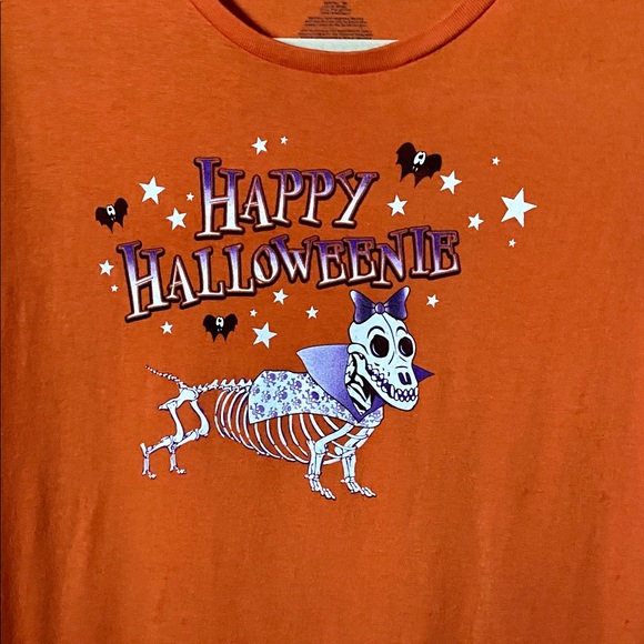 Happy Halloweenie!  Cute wiener dog Halloween t-shirt - Picture 2 of 15